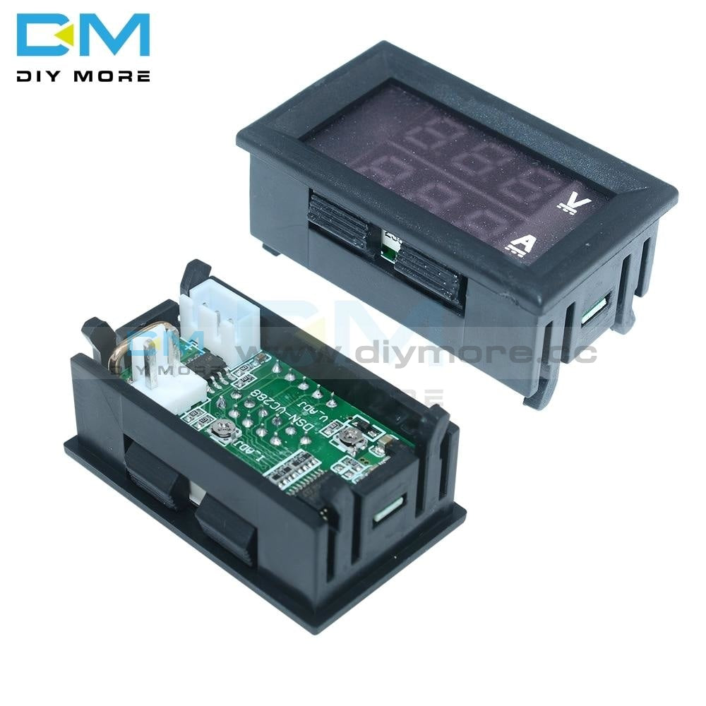0.28 inch Mini Digital Voltmeter Ammeter DC 100V 10A Panel Amp Volt Cu –  diymore
