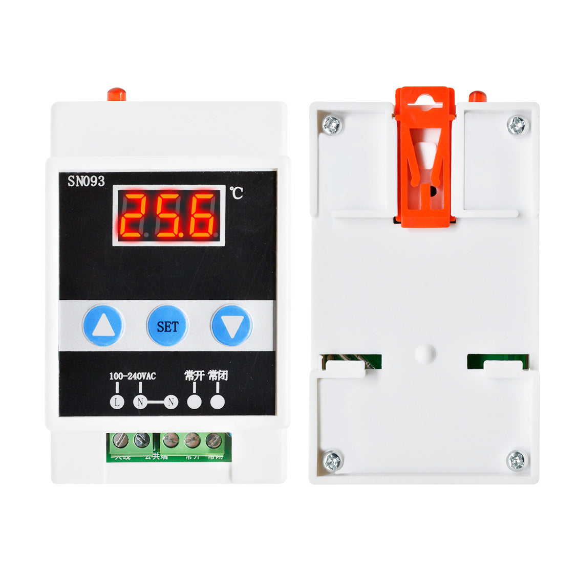 Digital Rail Temperature Display Thermostat AC110-250V Refrigeration Controller