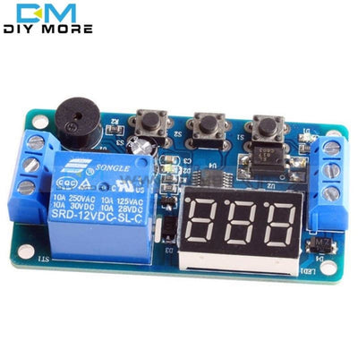 Digital Led Display Time Delay Relay Module Board Dc 12V Control Programmable Timer Switch Trigger