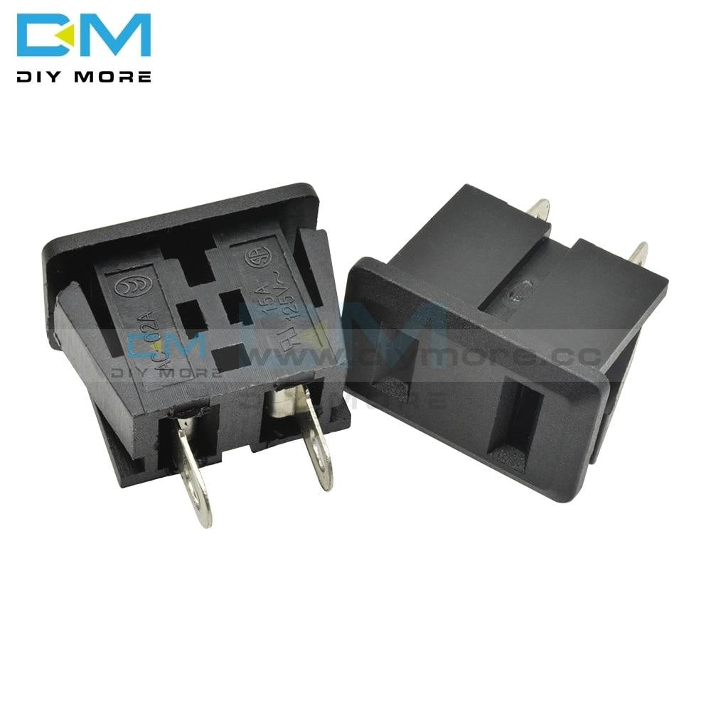 5Pcs Ac-02A Snap Type Iron Core Outlet Ac 125V 15A Us Plug Panel Mount Power Socket 2 Terminal